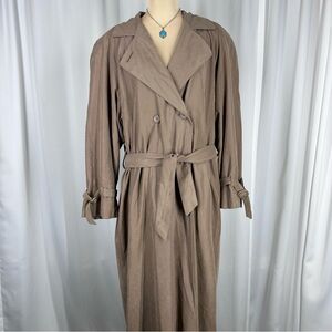 Vtg LONDON FOG Limited Edition Overcoat Sz 12  Zip Liner Microfiber Trench Coat